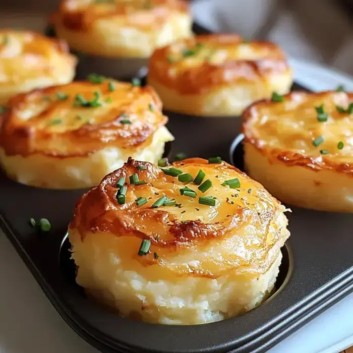 A platter of crisp, golden potato bites topped with freshly chopped chives.