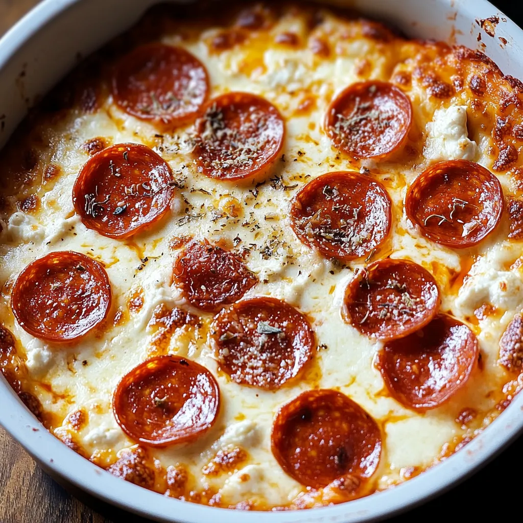 Simple Cheese and Pepperoni Pizza Dip